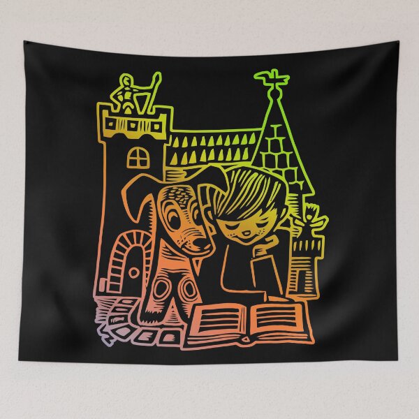 Item preview, I Love Books - Boy & His Dog designed and sold by katemargoli.