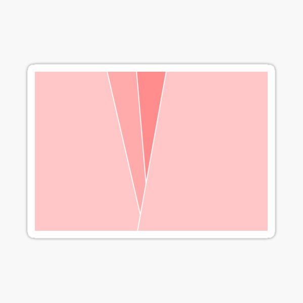 Coral Geometric Abstract Sticker