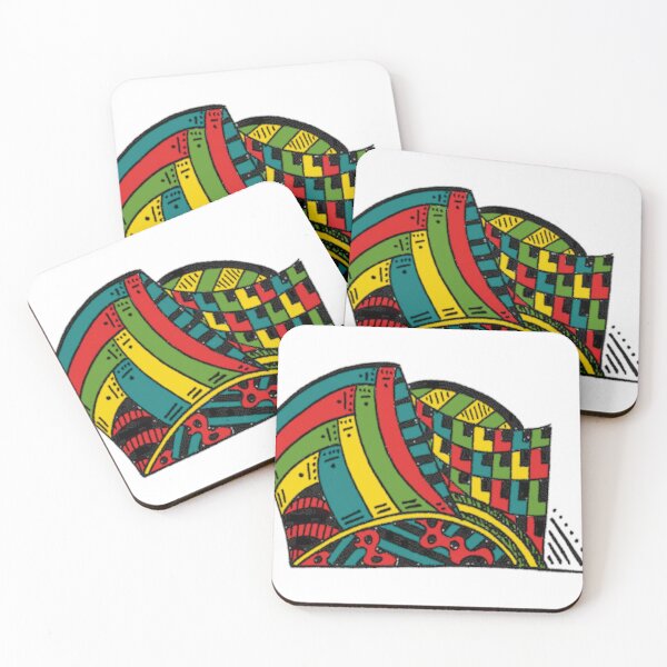 Item preview, abstract 4 colors white background designed and sold by TallyS4.