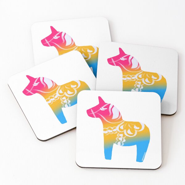 Item preview, Pansexual Pride Dala Horse designed and sold by devinsxdesigns.