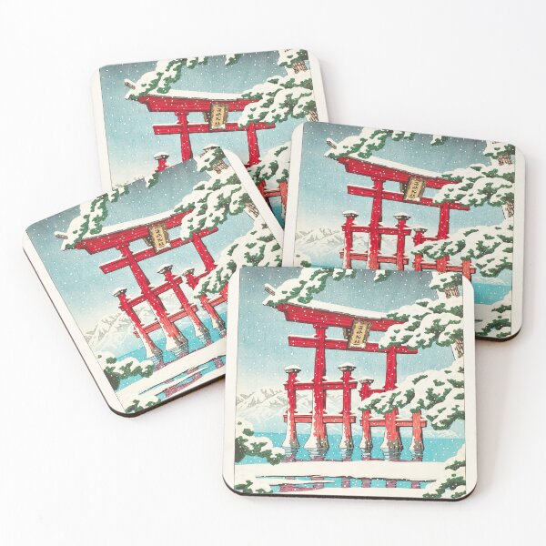 Item preview, Snow at Miyajima - Kawase Hasui 1929 designed and sold by TheDailyArt.