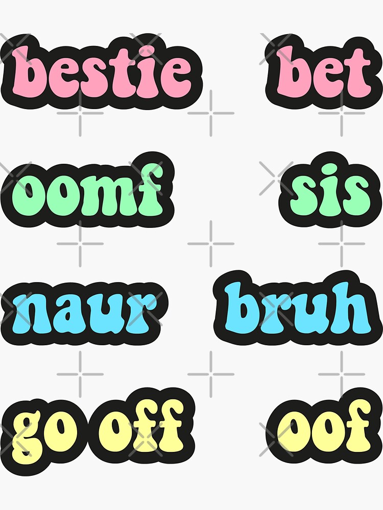 "pastel word pack" Sticker for Sale by MonkeySame Redbubble