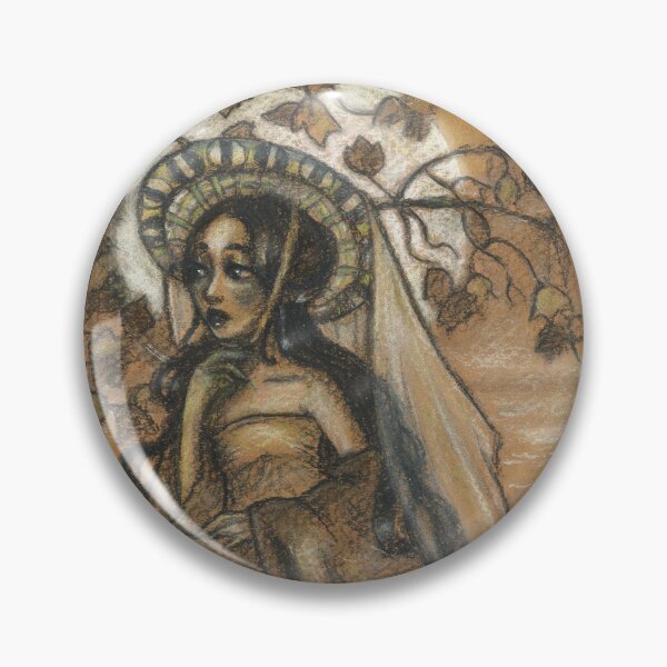 Item preview, Pearl of Lijiang Art Nouveau pastel drawing golden tones designed and sold by Jenna Wing-Hu.