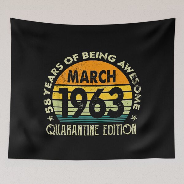 Item preview, 58th Birthday Decoration March 1963 Men Women 58Years Old designed and sold by koenhfu06.
