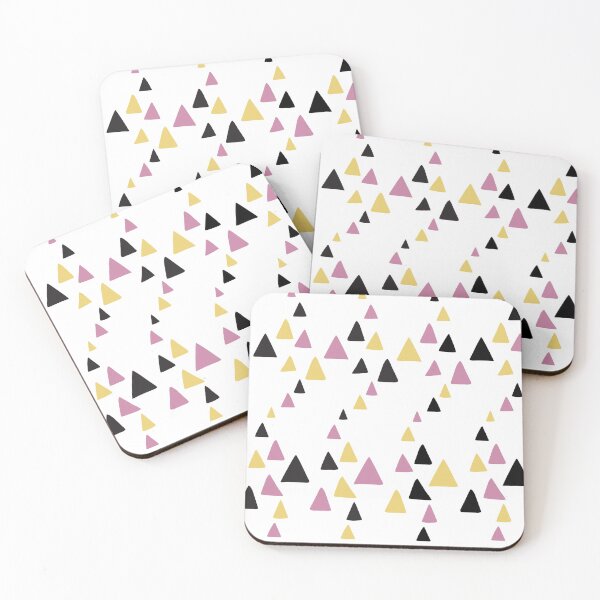 Item preview, Yellow, Pink and Black Triangle Mountains designed and sold by jellywobble.