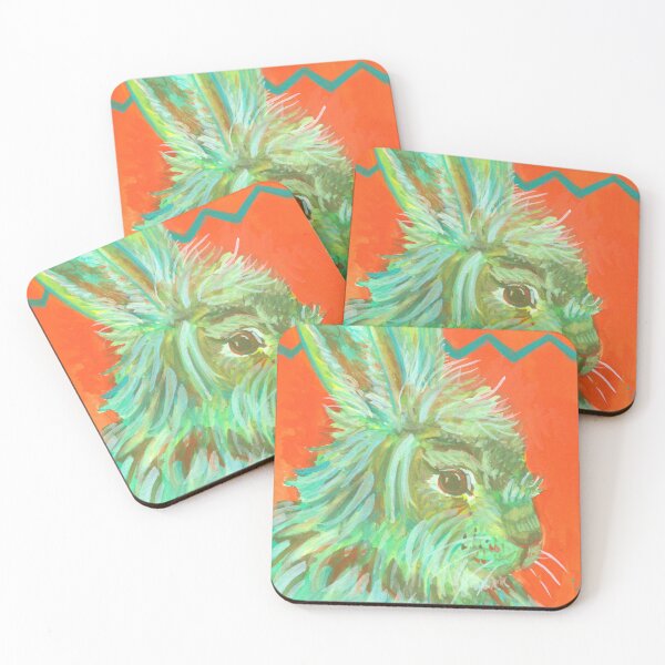 Item preview, Mr. Floof the Lionhead Bunny Series No 3 Gouache Painting by Marcie Jurkowski designed and sold by marciejurkowski.