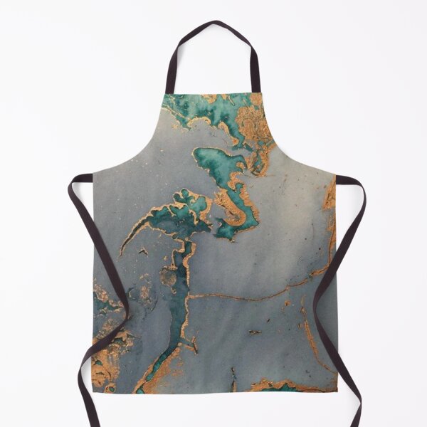 Item preview, Light blue, Turquoise and gold marble print designed and sold by HadeeeeL.