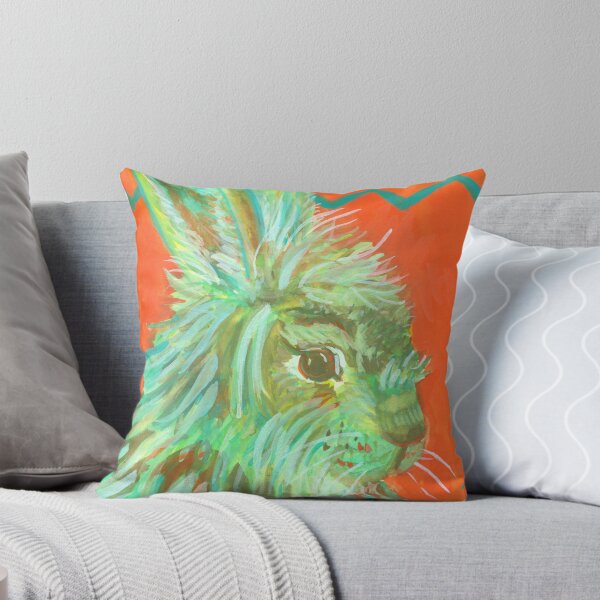 Item preview, Mr. Floof the Lionhead Bunny Series No 3 Gouache Painting by Marcie Jurkowski designed and sold by marciejurkowski.