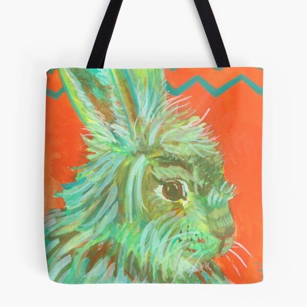 Item preview, Mr. Floof the Lionhead Bunny Series No 3 Gouache Painting by Marcie Jurkowski designed and sold by marciejurkowski.