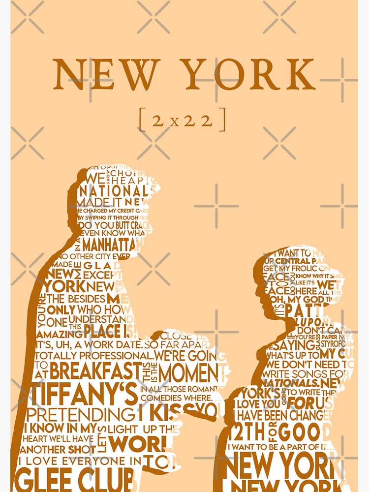 Glee Rachel and Finn New York (Season 2 Episode 22)  Sticker for