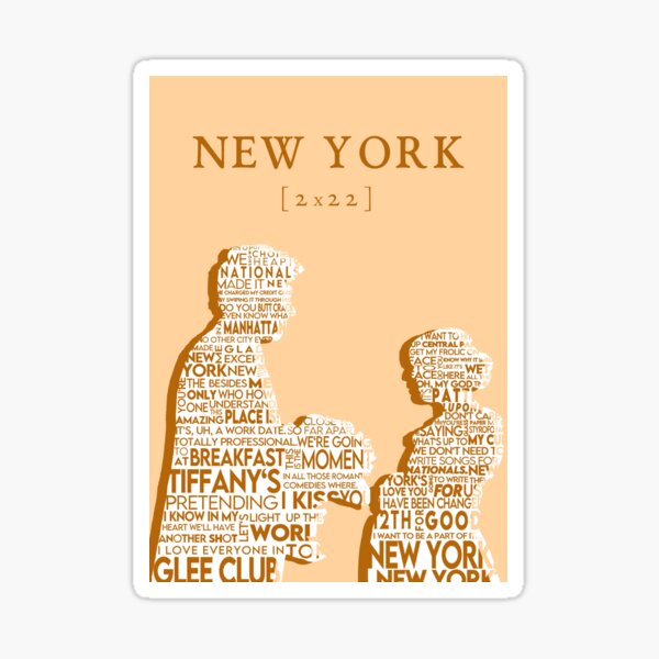 Glee Rachel and Finn New York (Season 2 Episode 22)  Sticker for