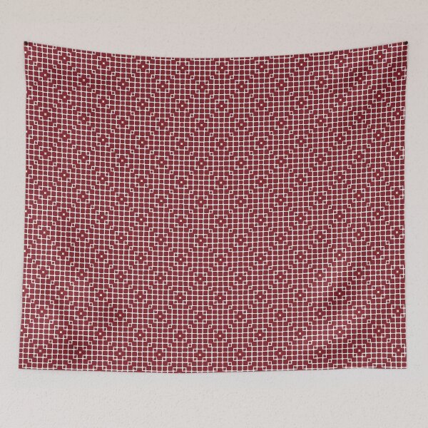 Item preview,  Geometric Pattern Mesh Burgundy White designed and sold by Antava.