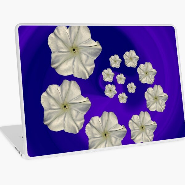 Spiral Moon Flower Purple/Blue Swirl Laptop Skin