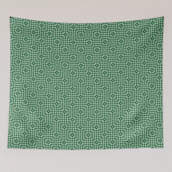Item preview,  Geometric Pattern Mesh Green White designed and sold by Antava.