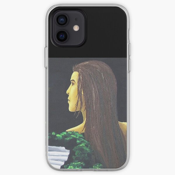 Painting fantasy surreal moon night and mysterious woman iPhone Soft Case