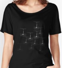 Pyramidal cells on black Women's Relaxed Fit T-Shirt