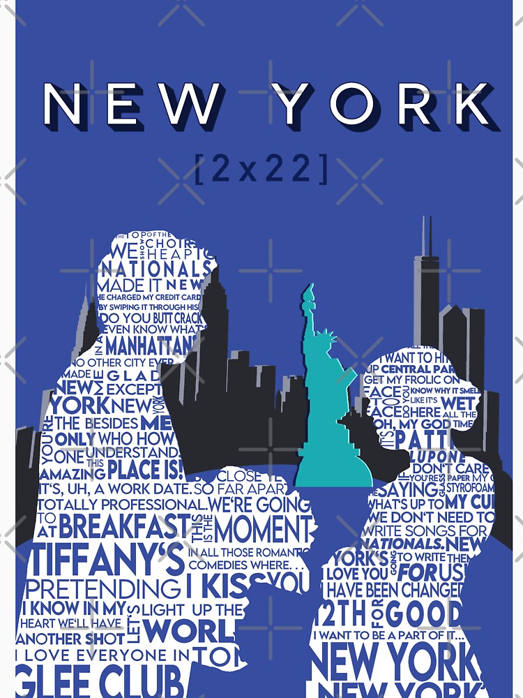 Glee Rachel and Finn New York (Season 2 Episode 22)  Sticker for