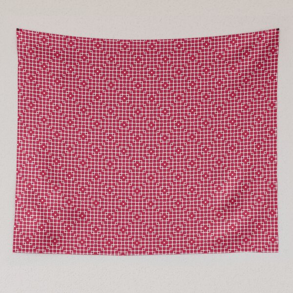 Item preview,  Geometric Pattern Mesh Pink White designed and sold by Antava.
