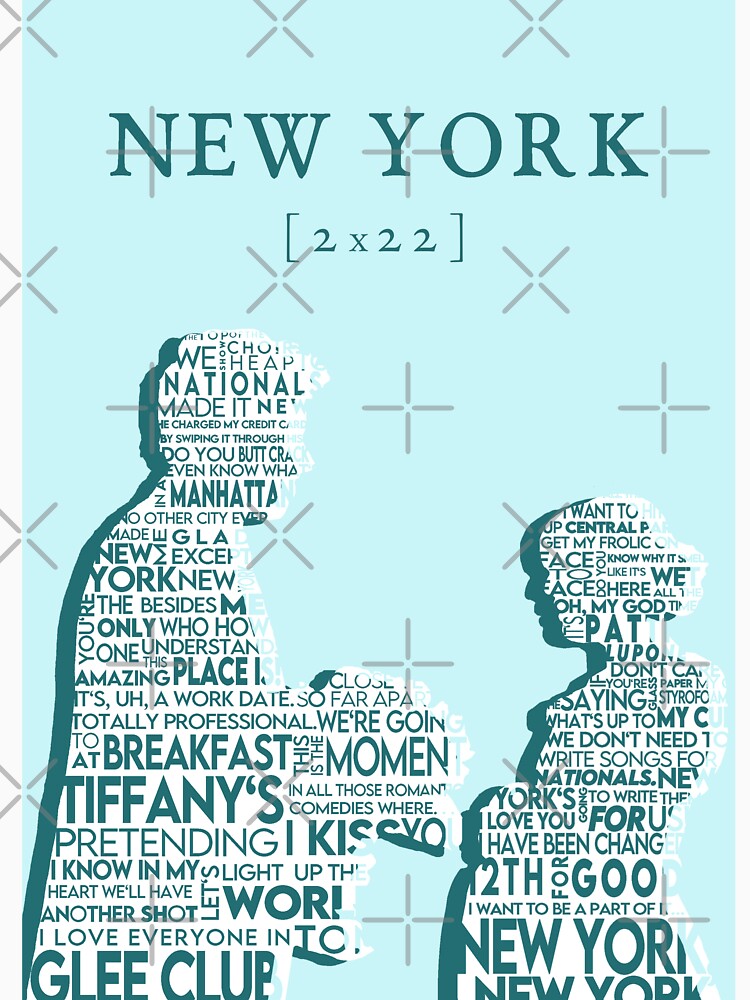 Glee Rachel and Finn New York (Season 2 Episode 22)  Sticker for