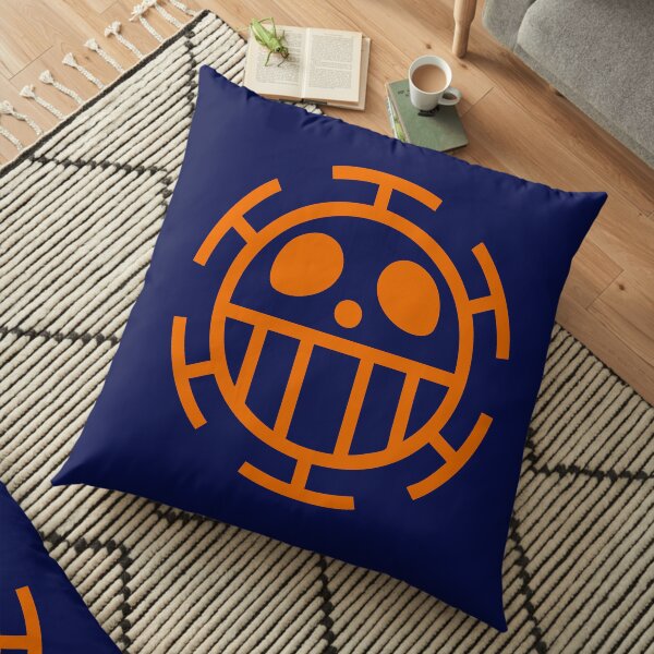 One Piece - Heart's Shield Blue/Orange Floor Pillow