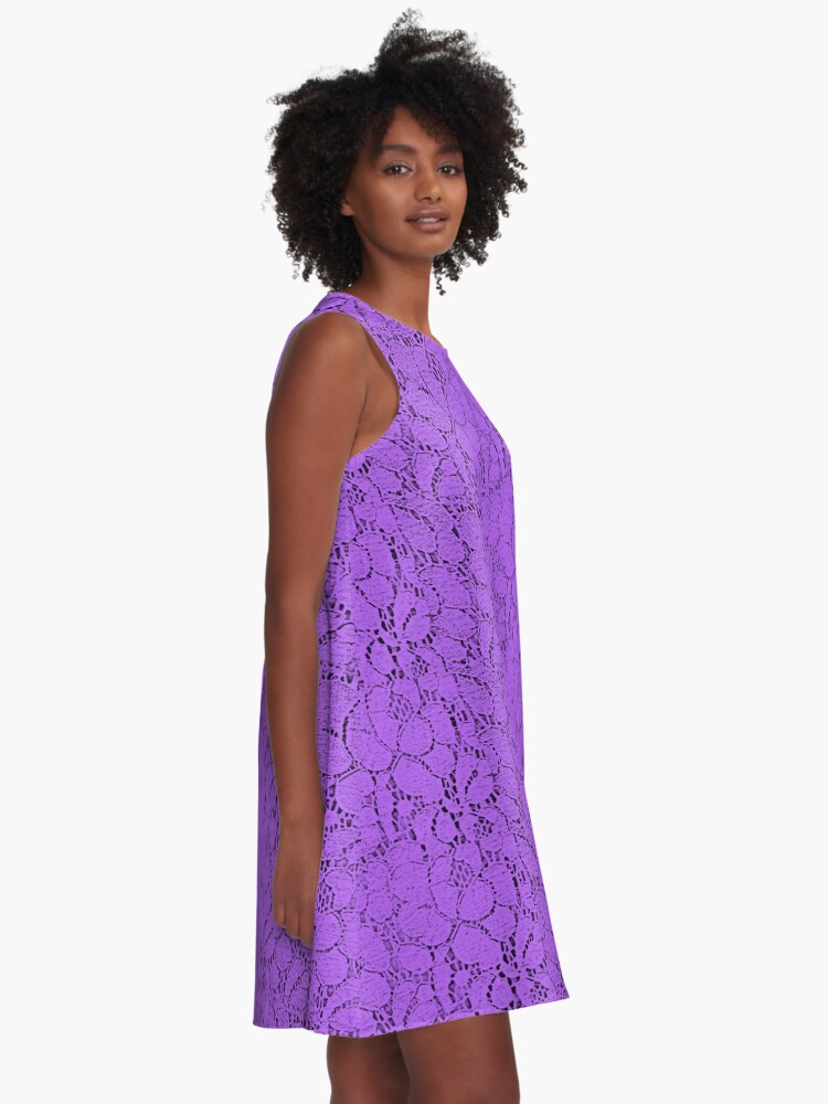 Alternate view of Purple lace A-Line Dress