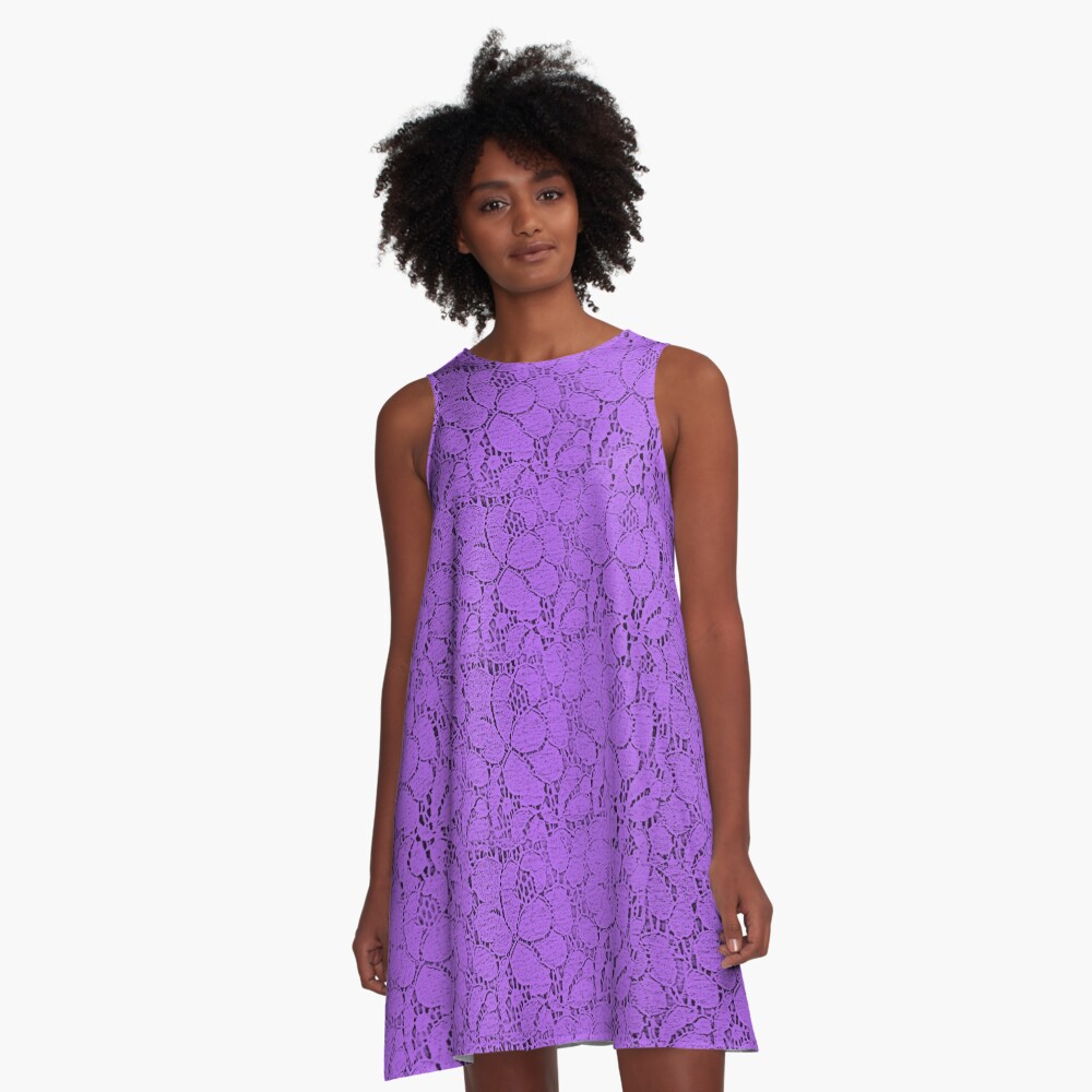 Purple lace A-Line Dress