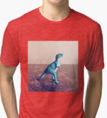 Blue Dinosaur Tri-blend T-Shirt