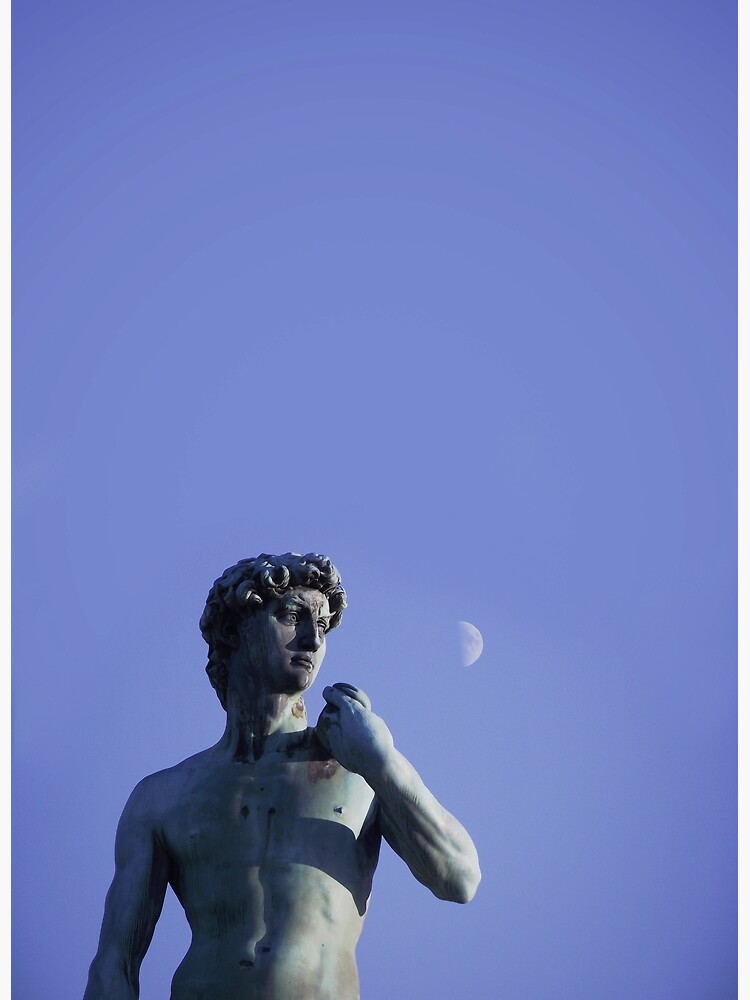"David in Florence Renaissance Sculpture by Michelangelo" Poster for