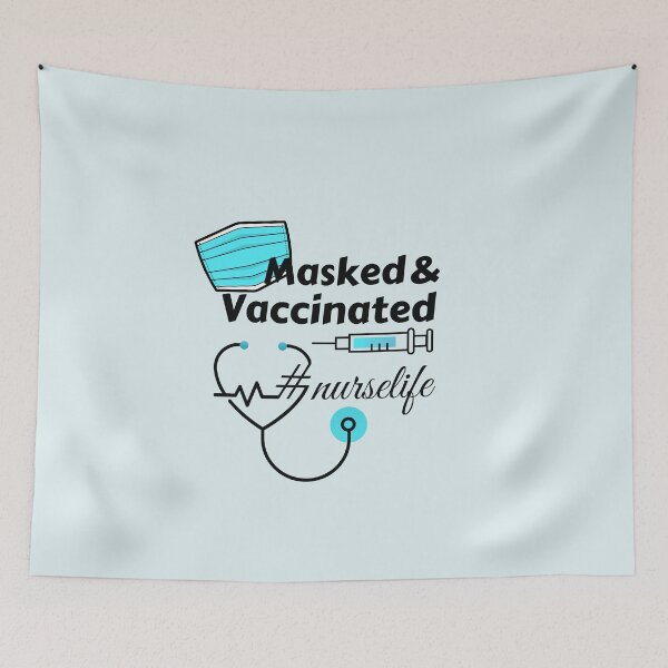 Item preview, Masked and vaccinated nurse life designed and sold by Bella85s.
