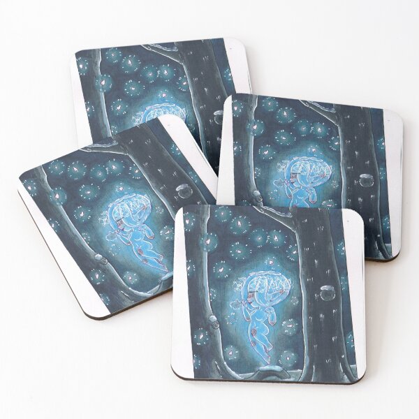 Item preview, Glowing Nymphe in a dark snowy forest designed and sold by Adca-art.