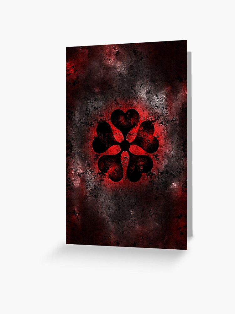 Clover book five black leaf grimoire shamrock clover,shadow magic Leaf  clover for dark anime lovers