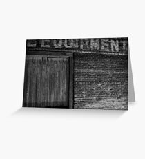 Equipment Greeting Card