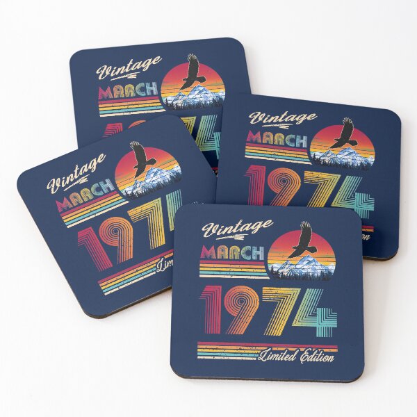 Item preview, March 1974 Birthday designed and sold by GreenSplash.