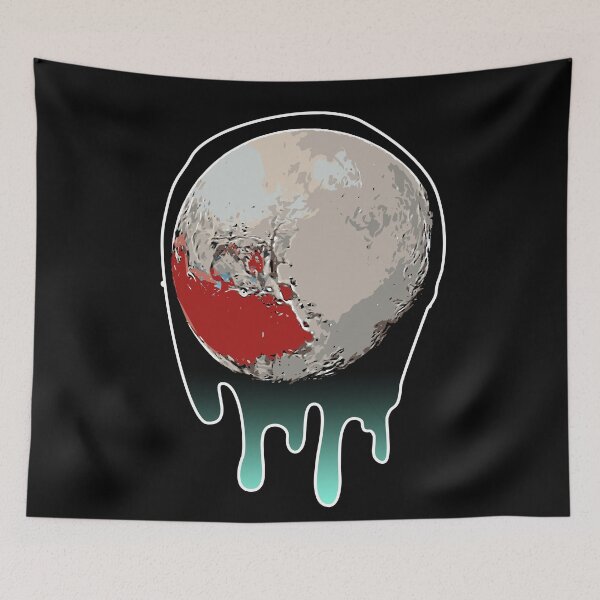 Item preview, Pluto the little planet with a big heart - gradient drip designed and sold by BRU Design.