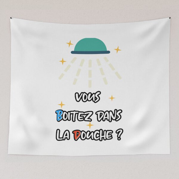 Aperçu de l'œuvre Contrepèterie - Vous Boîtez dans la Douche ? créée et vendue par Tee-tude.