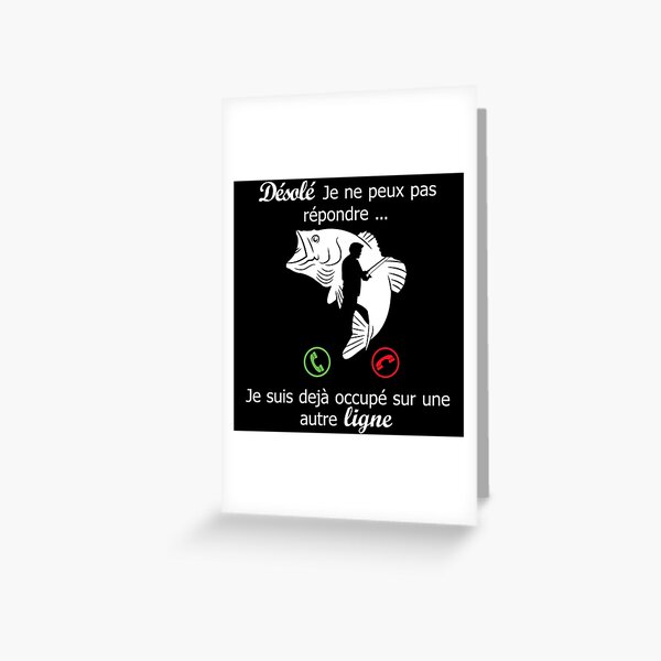 OBV - Sorry I can't answer… Blak-bass Greeting Card