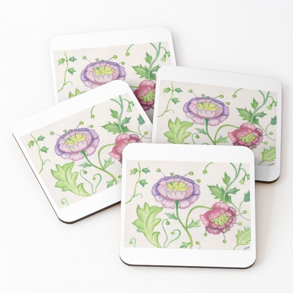 Item preview, Fanciful poppies and vines designed and sold by jennydmiller.
