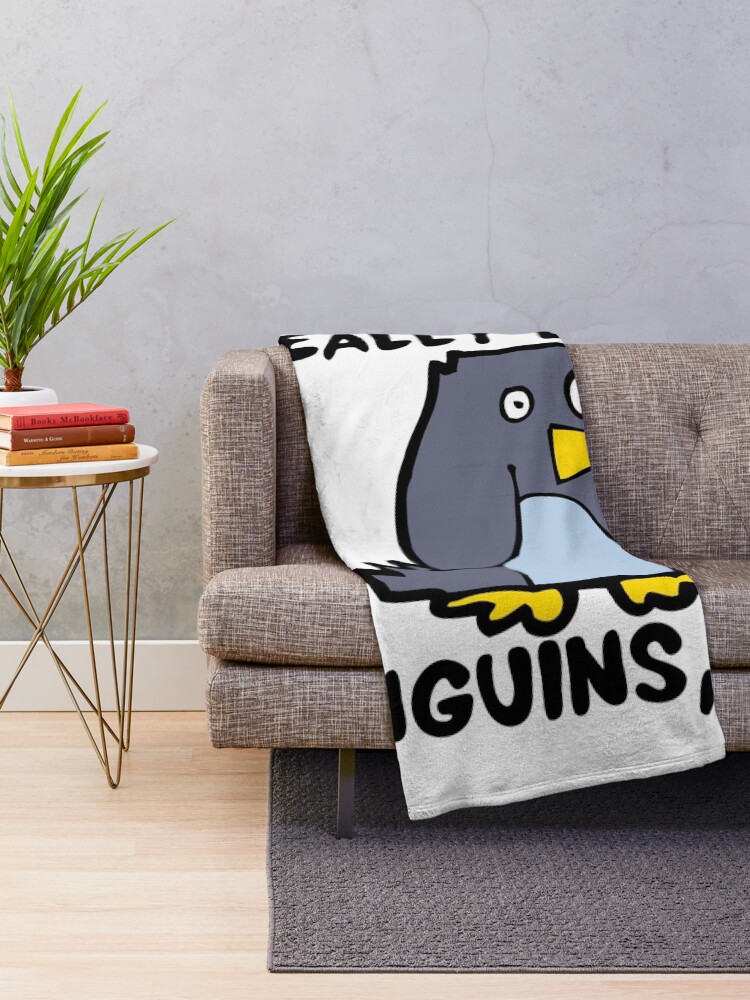 Thumbnail 2 of 6, Throw Blanket, I just really like penguins, OK?! designed and sold by Melin-aRT.
