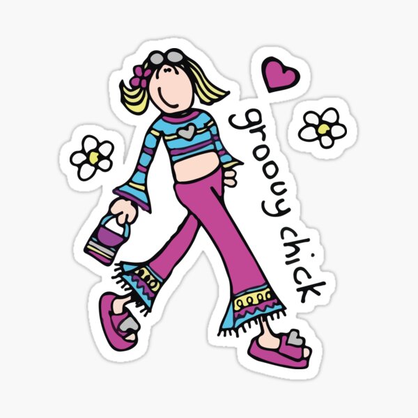 Groovy Chick Stickers Redbubble