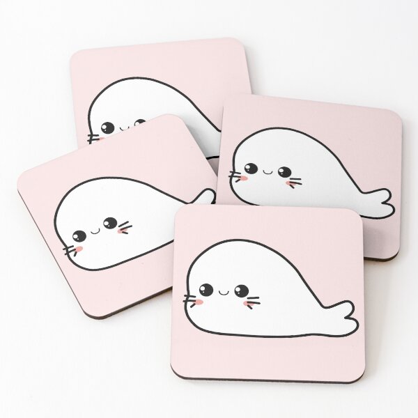 Item preview, Cute Kawaii White Seal designed and sold by MirkasDesign.
