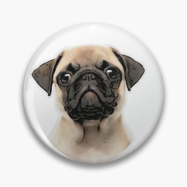 Item preview, Cute Pug Face portrait Design designed and sold by BayRosePets.