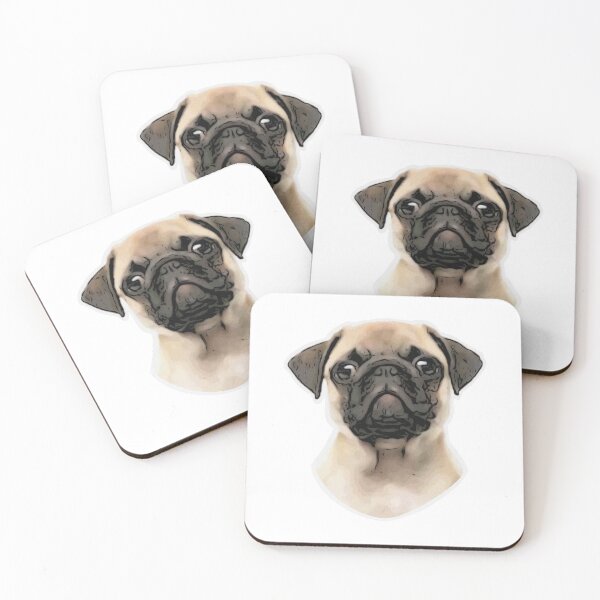 Item preview, Cute Pug Face portrait Design designed and sold by BayRosePets.
