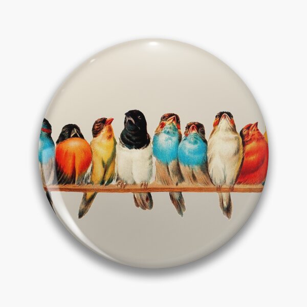 Item preview, Vintage Birds - Beautiful Colorful Finches designed and sold by WallArt01.