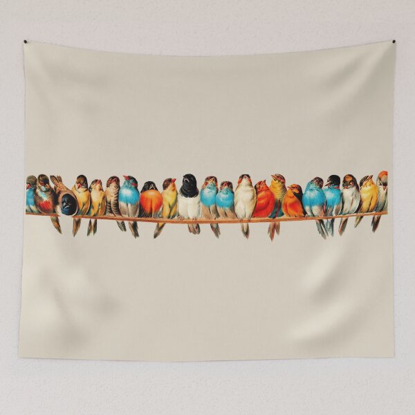 Item preview, Vintage Birds - Beautiful Colorful Finches designed and sold by WallArt01.