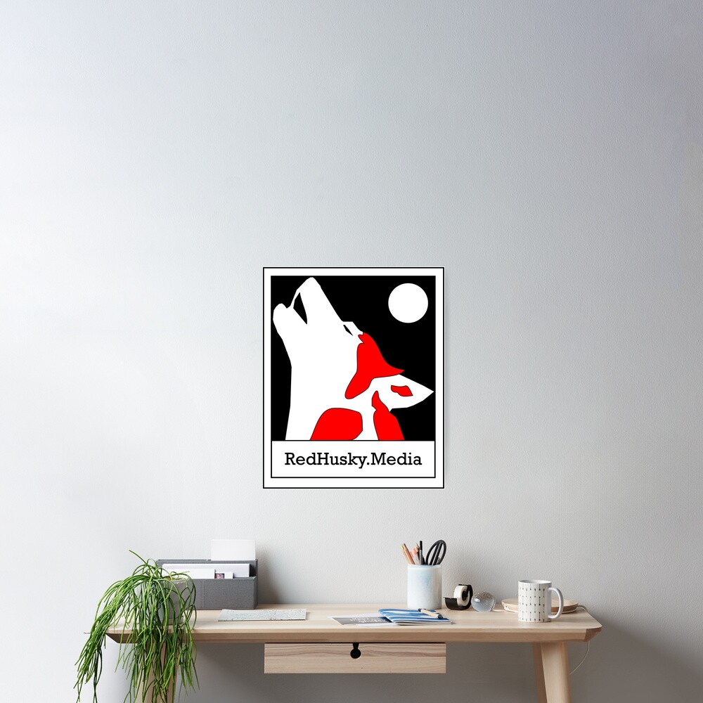 Red Husky Media Logo Poster