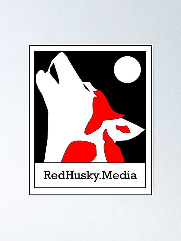 Alternate view of Red Husky Media Logo Poster