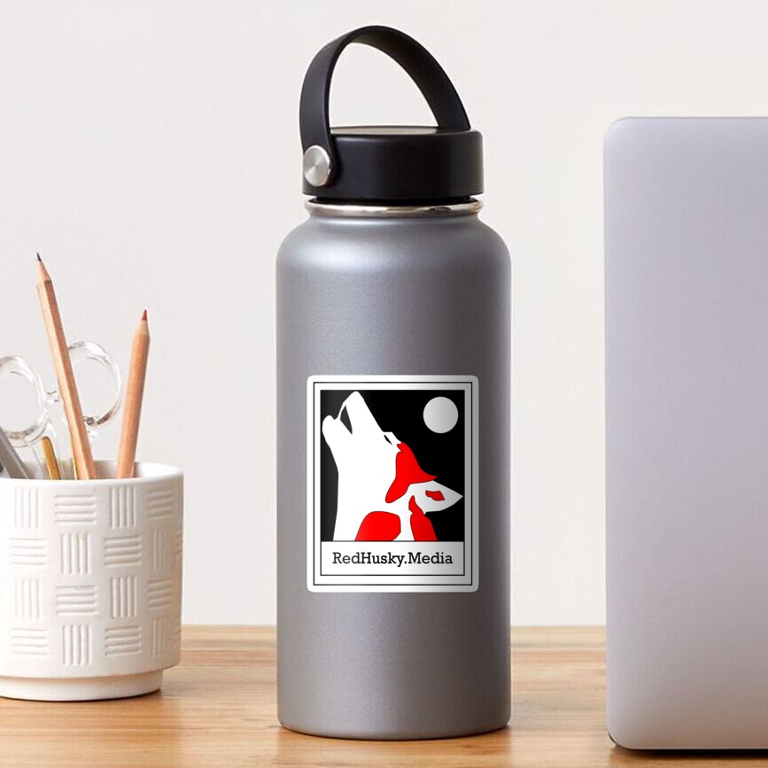 Red Husky Media Logo Sticker