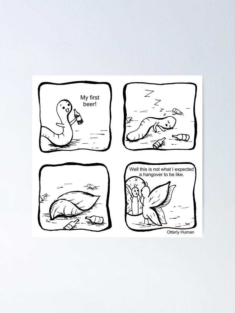 Thumbnail 1 of 3, Poster, First Beer designed and sold by otterlyhuman.