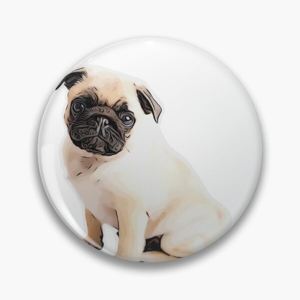 Item preview, Cute Pug Sat Down Design designed and sold by BayRosePets.