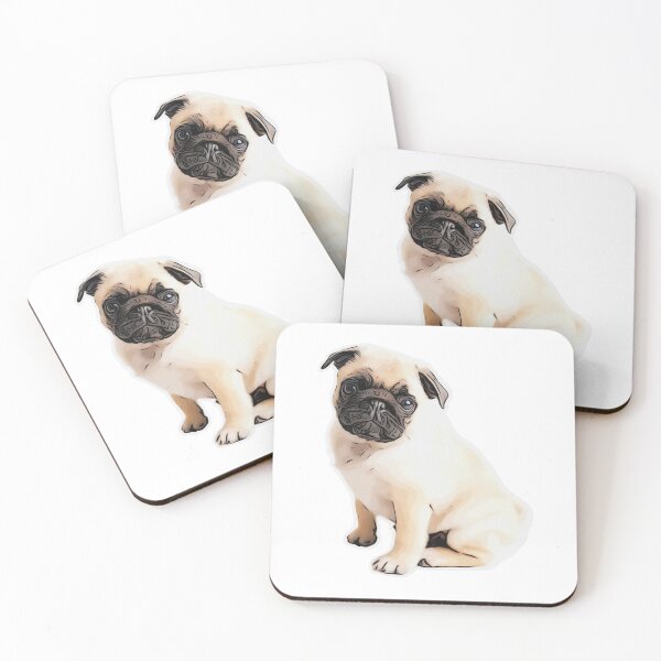 Item preview, Cute Pug Sat Down Design designed and sold by BayRosePets.